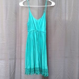 Rue 21 aqua lace dress with spaghetti straps. Size small